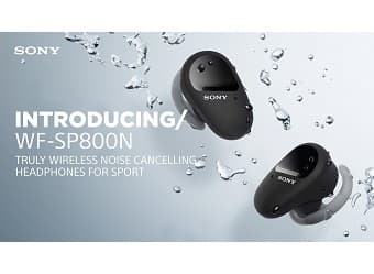 Sony WF-SP800N Truly Wireless Sports Noise Cancellation Extra Bass Bluetooth Earbuds