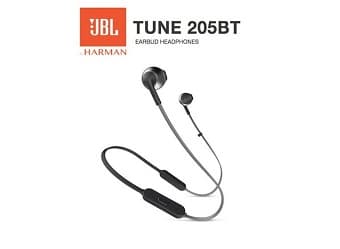 JBL T205BT Pure Bass Wireless Metal Earbud Headphones